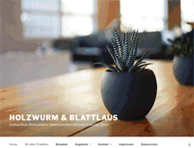 Tablet Screenshot of holzwurm-blattlaus.de
